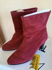 Markon Suede Ankle Boots, Raspberry, Size UK 7, Unworn