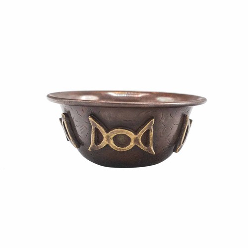 Antique copper ritual bowl - copper,
