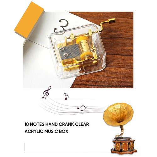 Mini transparent music box - music,