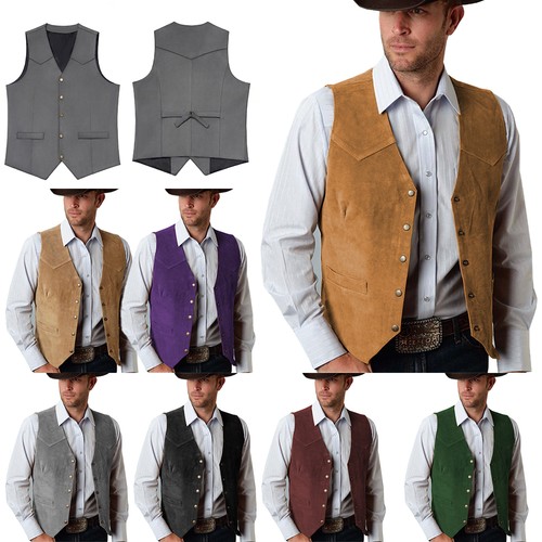 Mens western cowboy - western, suede
