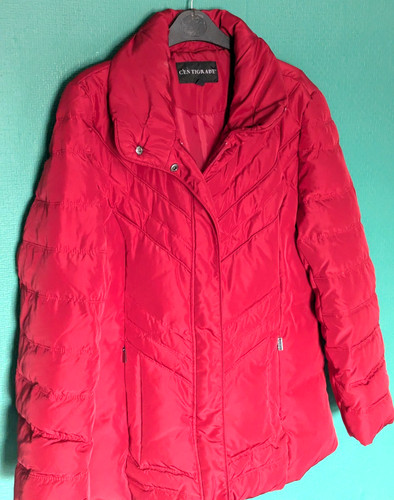 Red puffer jacket down - red,