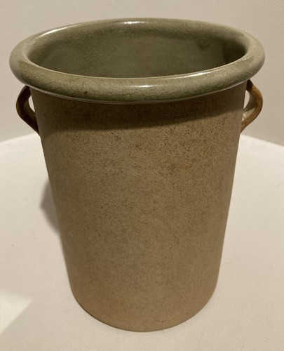 Salt glazed stoneware crock - stoneware,