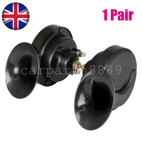 Pair 12v twin black snail - 12v,