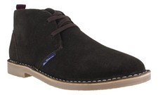 Ben Sherman Hemmings Mens Brown Suede Retro Smart Classic Lace Up Ankle Boots