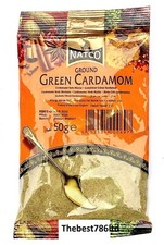 GROUND GREEN CARDAMOM / CARDAMON / ELACHI POWDER - NATCO - 50G - BEST QUALITY 