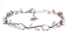 Silver White Fire Opal And