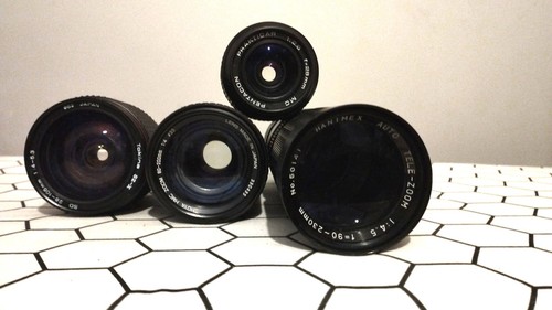Vintage camera lenses bundle - lenses,