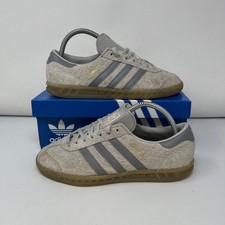 Adidas Hamburg Trainers Womens Girls UK 5 Grey Light Grey Gum