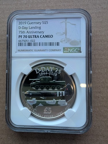 2019 guernsey silver proof 5 - silver,