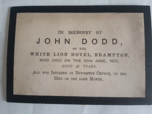 1873 mourning card - -, john