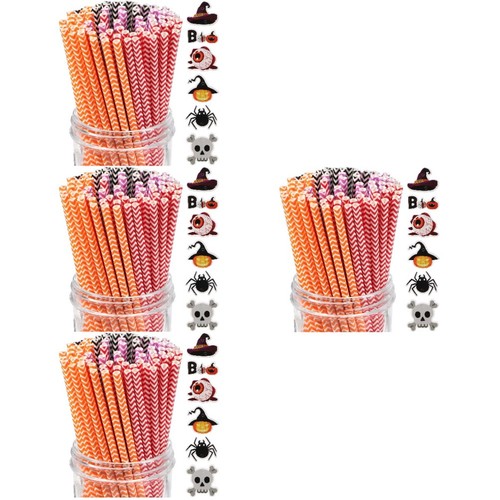 Halloween party paper - halloween, straws