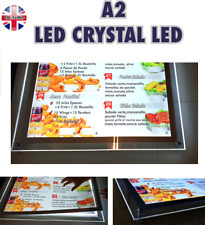 A2 LED CRYSTAL FRAME LIGHT BOX FOR ADVERTISING OR TAKEAWAY MENU DISPLAY