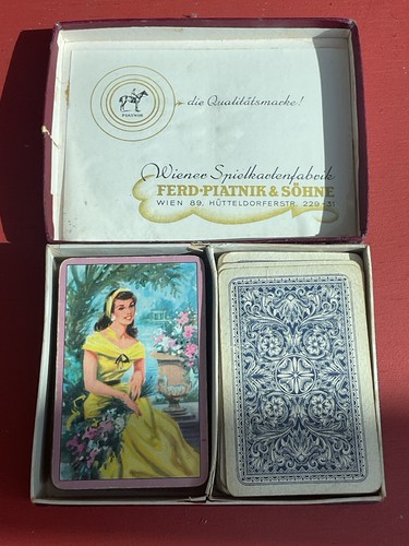 Vintage patience playing cards - vintage,