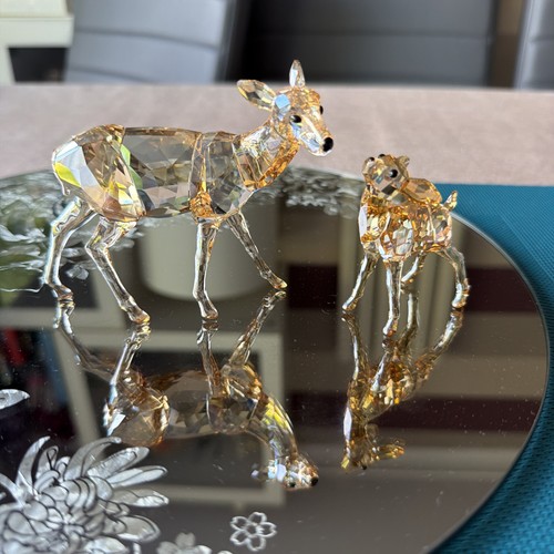 Swarovski crystal doe and fawn - doe,