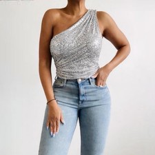 Zara Silver Asymmetric Sequin