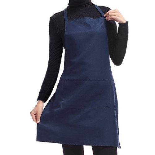 Plain apron with front pocket - with,