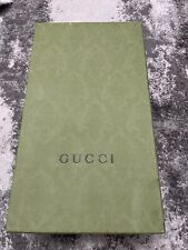 Authentic Green Textured GUCCI Logo Shoe Gift Box ONLY Empty 37x 22x 13 Cm