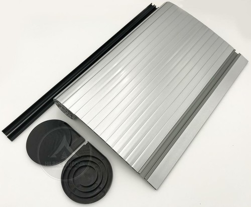 Tambour roller door - tambour, silver