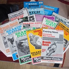 15 Motorcycle Programmes 1960's and 1970's Job Lot -,Brands Hatch + tickets 