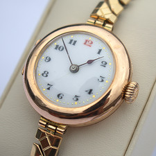 Antique rolex 9ct gold - w&d,