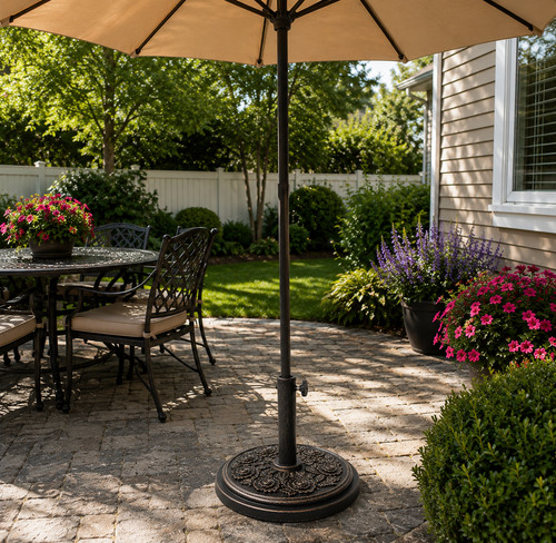 Cast iron round - iron, umbrella