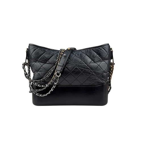 Chanel black quilted - black, leather