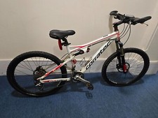 2017 Corratec Two Circle mountain bicycle, white and red colour, full suspension