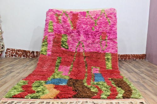 Moroccan wool rug 246x157 - rug,