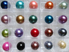 Large Round Beads, Faux Pearl, 16 18 20mm 22 24 26mm Many Colours 25 - 10pcs