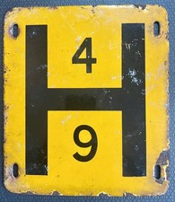 Vintage Enamel Water Hydrant Sign, Shed Find.