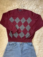 Tommy Hilfiger Burgundy Argyle