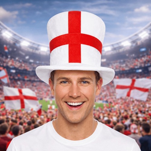 England flag top hat - flag, hat,