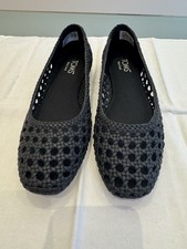 Toms Ballet Flat Shoes. Woven Basket In Black. Size 6. Brand New No Box