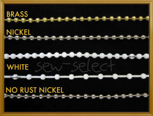 Roller blind metal chain - , white
