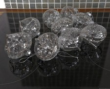 CHRISTMAS TREE BAUBLES TREE DECORATION CLEAR GLASS JOHN LEWIS