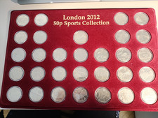 London 2012 Olympics 50p collection. Full 29 Coin Set+ Completer Medallion.