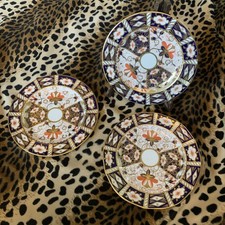 X3 Vintage Royal Crown Derby Plates 18cm 