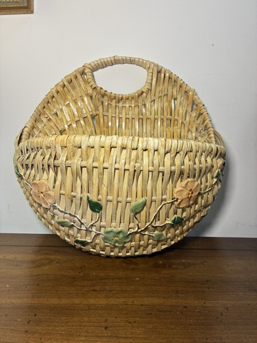 Vintage wicker wall basket - wall,