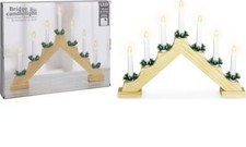 CANDLE BRIDGE WOOD 7 LED NATUR