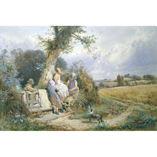 Young gleaners resting m - -, b