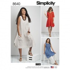 Simplicity Sewing Pattern 8640 Women AA (10-12-14-16-18)