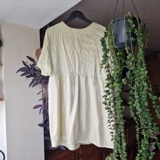 Sage Green Shimmer Smock Dress