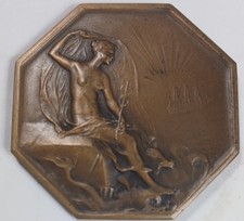 Bronze Medal of the Chamber of Commerce of Saint-Nazaire 1879 Louis-Oscar Roty