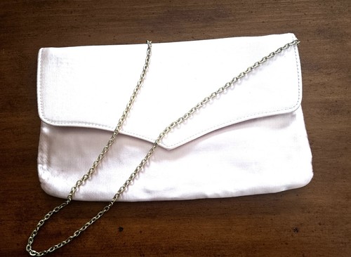 Blush pink satin clutch - blush,