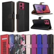 Case For Motorola Moto G84 5G, Leather Wallet Flip Shockproof Stand Phone Cover