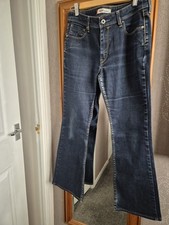 Levi 629 Boot Cut Jeans Size 12, Dark Blue, Thick Denim, Classic Style 27 In Leg