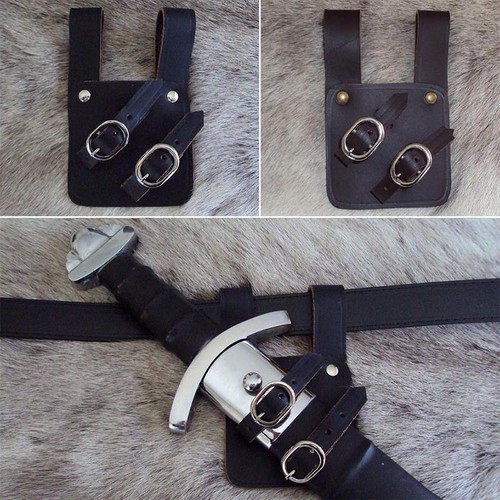 Black leather adjustable - leather,