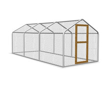 Walk In Chicken Run Steel Frame 3m x 6m Hen Cage Poultry Coop 10ft x 20ft Aviary