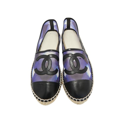 Chanel purple black mesh and - chanel,