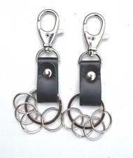 2 x METAL BELT CLIP HOOK  KEYCHAIN KEYRING KEY FOB WALLET HOLDER CHAIN RING 